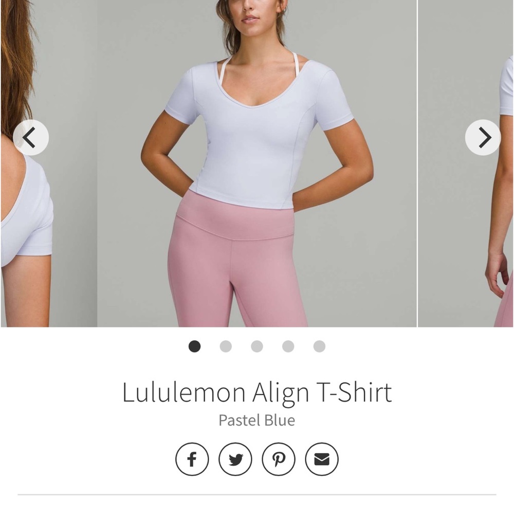 Lululemon align tee size 10 pastel blue NWT